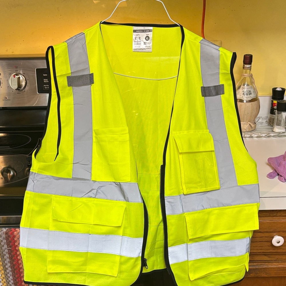 🌸NEW LISTING🌸 High-Visibility Safety Vest with Reflective Stripes